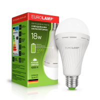 Світлодіодна акумуляторна лампа Eurolamp A90 18W E27 4500K 1200mAh LED-A90-18274(EM)